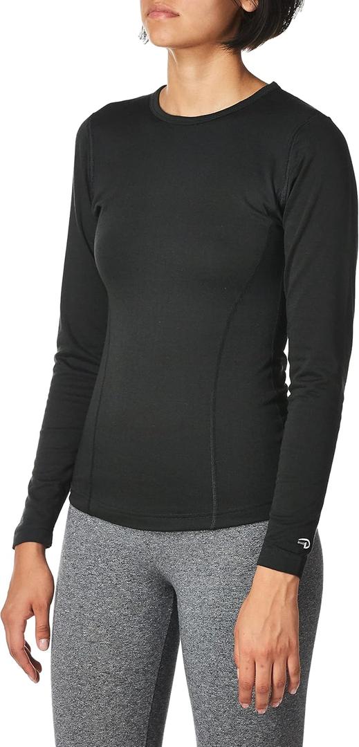Duofold Women's Heavyweight Double-Layer Thermal Shirt (Medium, Black)