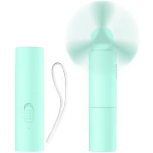 OLV Handheld Mini Fan Portable Rechargeable 3000mAh USB Battery Powered 22+Hrs Runtime Small Hand Held Fan Foldable Pocket Personal Fan Gifts for Women Girls Men Office,Travel,Outdoor - Green