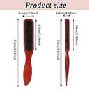 2 Pack Boar Bristle Brush, Hair Brush for Women and Men, Add Shine Improve Texture Reduce Frizz, for Slicking Back, Teasing, and Styling Fine or Thick Hairs and Styling Fine Hair to Create Volume