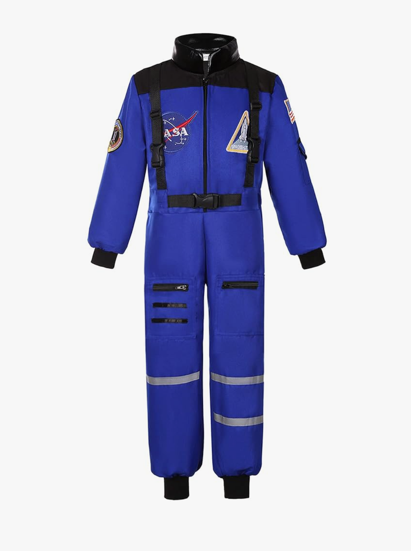 Kids Astronaut Costume NASA Space Jumpsuit for Boys Girls Space Pretend Dress up, XL