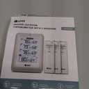 Indoor Outdoor Thermometer Wireless with 3 Sensors, 4.5 Inch Display with 330ft Range and Adjustable Backlight 