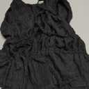 MakeMeChic Women's Tie Front Tank Top Sleeveless Ruffle Hem Crop Going Out Tops (Black, S)