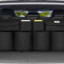 SURDOCA Car Trunk Organizer, LARGE CAPACITY Car Organizers and Storage with 8 Pockets, Upgraded Trunk Storage for Car, SUV, Truck, MPV (All Black)