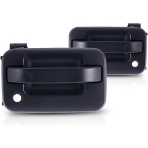 For Ford F-150 2004-2014 Exterior Door Handle Driver and Passenger Side | Pair | Front | With Key Hole | w/ Plastic Connector | Textured Black | FO1310129, FO1311131 | CL3Z1522405BB, 5L3Z1522404BAA
