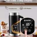 5-in-1 Milk Frother and Steamer - Upgraded Automatic Milk Steamer 11.8oz Hot & Cold Foam Maker and Milk Warmer with LED Display Touch Screen & Two Whisks for Latte,Cappuccinos,Silent Working-110V