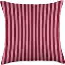 Burgundy and Pink Stripes Geometric Vertical Lines Trendy Throw Pillow