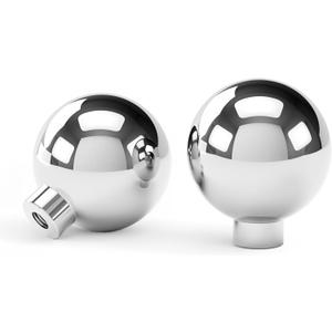 Goldenwarm 10 Pack Chrome Cabinet Knobs Round Ball Dresser Hardware Polished Nickel Kitchen Knobs for Cabinets Single Hole