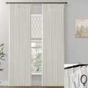 SHINELAND 108 Inch Curtains Long,Pinch Pleated Curtains Blackout Linen Black Out Extra Long Curtain for Living Room Drapes 108 Inches Long 2 Panels,Cream (40"W x 108"L (Pack of 2), Natural Cream)