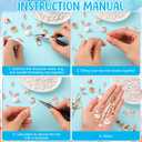 Cunno 776 Pcs Seashell Keychain Making Kit Ocean DIY Craft Key Chain Starfish Pearl Seahorse Letter Name Beads with Keychain Clip and Tool Accessories for Backpacks Purse Tote Bag Crafts DIY Supplies
