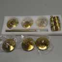 Gold Candlestick Holders Set of 6  Decorative Taper Candle Holders for Home Decor, Weddings, Parties  Metal Candle Stands Brushed Finish  Easy Assembly  Fits Standard & LED Candles - Christmas