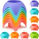 8-Pack Beach Sand Coasters Drink Cup Holders - Must-Have Accessories for Women, Adults, and Families on Beach Vacation - Multicolor