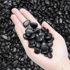 10lb Black Small Decorative Pebbles - Gravel River Rock,Natural Polished Decorative Stones 3/8" Gravel Size,Pebbles Gravel for Bamboo Plants,Succulent,Home Decor,Landscaping,Vase Fillers and More