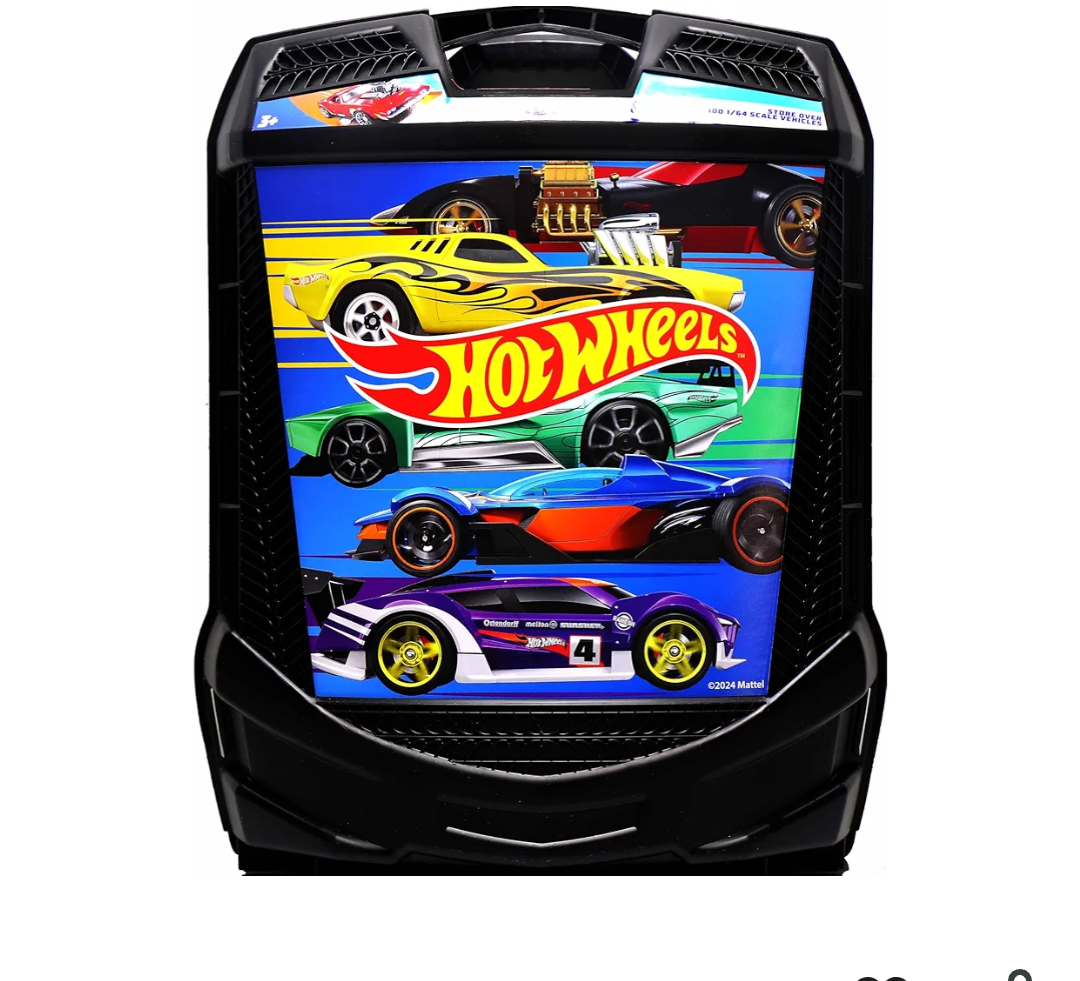 Hot Wheels 100-Car Storage Case – Large Capacity Organizer for 1:64 Die-Cast Vehicles with Handle and Latch, Durable Portable Carrying Case for Kids, Travel, and Toy Car CollectorsAmazon's Choice