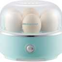 Elite Gourmet EGC115M Easy Egg Cooker Electric 7-Egg Capacity, Soft, Medium, Hard-Boiled Egg Cooker with Auto Shut-Off, Measuring Cup Included, BPA Free, Retro Mint
