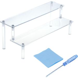 T Tulead 2 Tiers Acrylic Riser Rectangular Display Riser Stand Tabletop Clear Display Riser 3.9-inch Height Cupcake Riser Stand Perfume Display Riser T Tulead 2 Tiers Acrylic Riser Rectangular Display Riser Stand Tabletop Clear Display Riser 3.9-inch Height Cupcake Riser Stand Perfume Display Riser