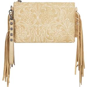 Montana West Western Purse for Women Crossbody Bag Wristlet Clutch Purse (A3 Brown)