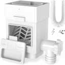 Anivia Rainwater Collection System, Rain Barrel Diverter Kit Fits for 2x3 or 3x4 Inch Standard Downspouts, Downspout Diverter with Adjustable Valve and Filter. 5ft Hose (White)