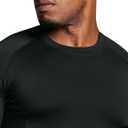 ATHLIO Men's UPF 50+ Long Sleeve Compression Shirts, Water Sports Rash Guard Base Layer, Athletic Workout Shirt (X-Large, 3pack Black/ Black/ Black)