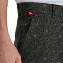 M MAELREG Golf Shorts Men Print Quick Dry 9" Stretch Lightweight Water-Resistant Flex Flat Front Fashion Mens Shorts Casual (Black Green Flower)