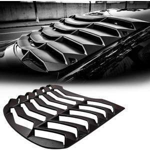 2015-2023 Rear Window Louvers Windshield Sun Shade Cover Lambo Style Matte Black Compatible with Ford Mustang 2015 2016 2017 2018 2019 2020 2021