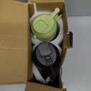 TrendPlain - Original 16oz/470ml Olive Oil Dispenser Bottle for Kitchen Gadgets and Air Fryer Accessories - Olive Oil Sprayer for Cooking w/Stickers - Black & Green