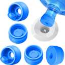 3 and 5 Gallon Water Jug Cap, Silicone Reusable Replacement Cap, Non Spill Bottle Caps for 55mm Bottle Water Dispenser Caps - Pack of 5