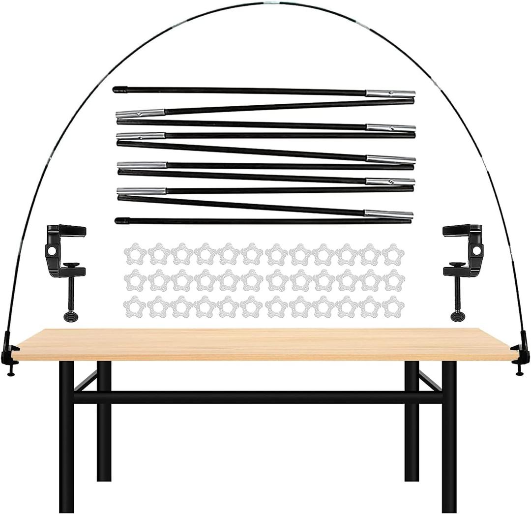 12ft Adjustable Balloon Arch Stand Kit for Different Table Sizes Party Backdrop Decoration Tool,High Strength Glass Fiber Pole for DIY Party Wedding Birthday Baby Shower Kids Decorations