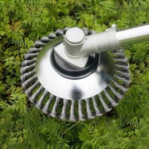 8 inch Steel Wire Trimmer Head, Unbreakable Wired Trimmer Blade Yard Patio Wire Weed Eater Head Trimmer Head Replacement with 1 Pack of Adapters kit for Weed Wacker