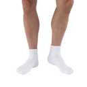 JOBST SensiFoot Diabetic Support Socks for Men and Women with Seamless Toe and Moisture Management - Extra Padding in Toe, Foot, and Heel Area - Mini Crew - Closed Toe - White, Medium