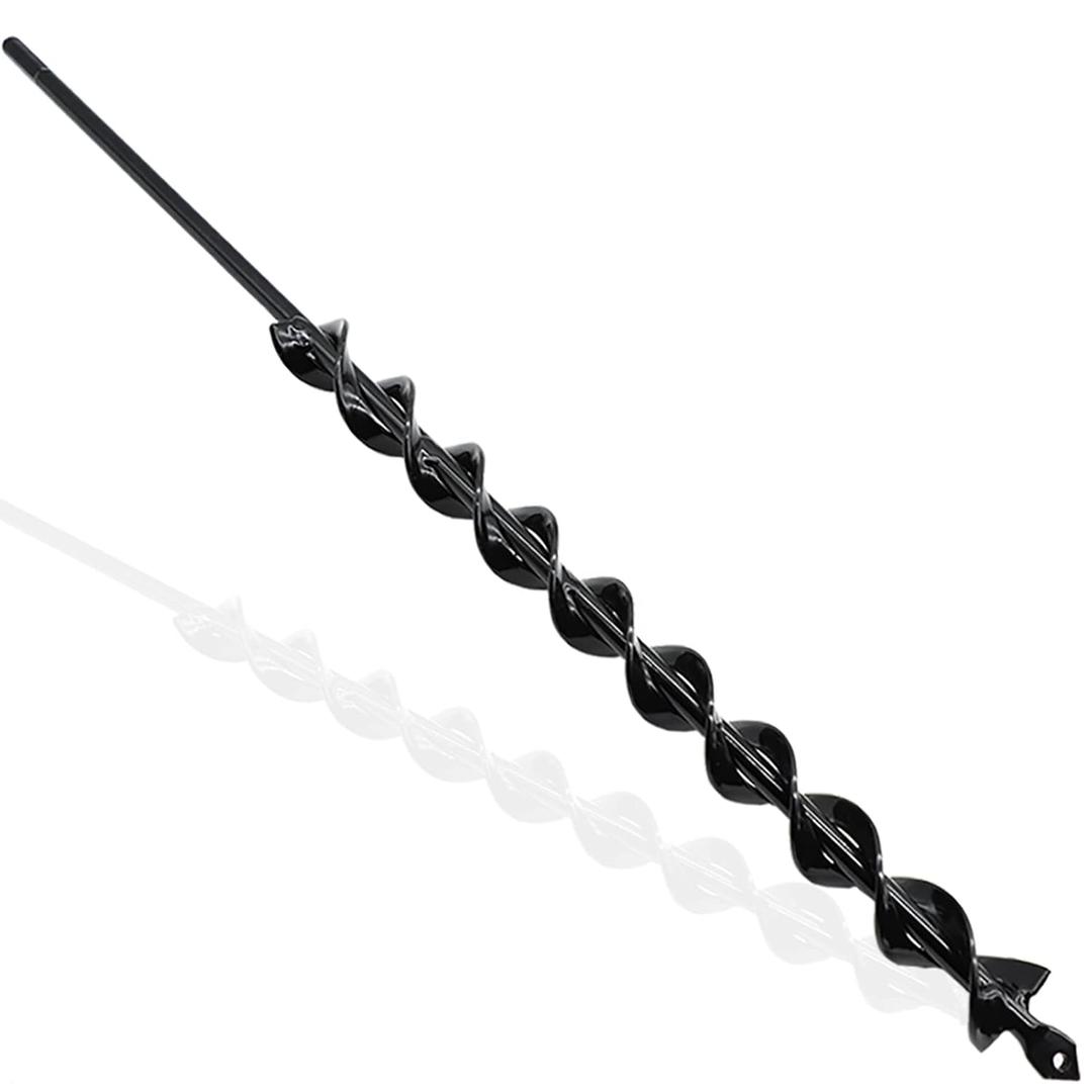 TCBWFY 24 Inch Auger Drill Bit for Planting - 1.2"x24" Long Handle Easy Planter Garden Auger - Bulb & Bedding Plant Augers - Post Hole Digger for 3/8Hex Drive Drill