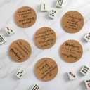6 Set Mahjong Saying Coasters Mahjong Cork Coaster 4 Inches Round Cork Coasters for Cup, Drink, Table Game Mah Jong Lover Housewarming Gifts or Game Night Party Supplies Decoration