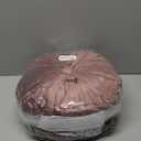 Drydiet 2 Pcs Round Throw Velvet Pillows Decorative Pleated Throw Pillows 15'' Diameter Accent Pumpkin Boho Chair Cushion for Couch Sofa Home Decoration (Dusty Rose)