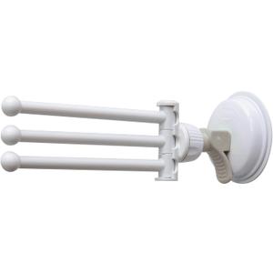 Safe-er-Grip Changing Lifestyles Drip Dry Portable Drying Rack, White with 3 Movable Arms, Swing Arm Suction Cup Towel Bar, Bath Towel Rack Hanger Towel Holder Organizer 11.5x17 Inch (Pack of 1)