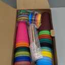 Honeydak 30 Pack Tumbler with Straw and Lid Bulk Cups for Gifts Glitter Plastic Coffee Cups 24-27 oz Reusable Water Bottle Iced Coffee Travel Mug Party Favors for Birthdays Travel (Multicolor)