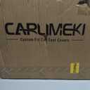 Carlimeki Leather Seat Covers Custom Fit for Maverick 2022-2026, Compatible with XL, XLT, Lobo, Lariat, Tremor Model - Armrest Covers Included - Faux Leather, Fully Covered, Fit Like a Glove