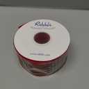 Ribbli Red Velvet Wired Ribbon with Metallic Plaid Reversible 2.5 Inch Christmas Ribbon for Gift Wrapping Christmas Tree Decoration Crafts Wreaths Supplies-Continuous 10 Yards