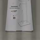 Toilet Paper Holder Stand with Top Storage Shelf, Free Standing Toilet Roll Dispenser for Bathroom, Holds 4 Reserve Rolls (Silver)