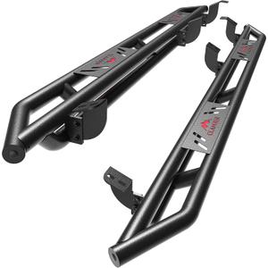 CLAMBER Running Boards for 2007-2021 Toyota Tundra CrewMax Cab with 4 Full Size Doors (NOT for Double Cab) | Side Step Rails Black Metal Nerf Bars (C0 Three Tubes Black)