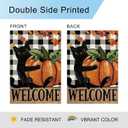 DLZDN Welcome Fall Cat Garden Flag Black Cat Pumpkins Flag 1218 Inch Double Side Buffalo Plaid Farmhouse Yard Sign Autumn Seasonal Outdoor House Decoration