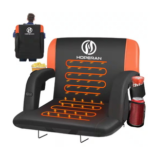 HOPERAN  Outdoor Orange 21 in.W Heated Stadium Seats for Bleachers with Backs and Cushion Wide 
