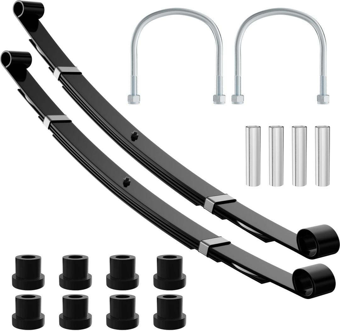 Club Car Precedent Rear Leaf Spring Kit, Golf Cart Rear Leaf Spring Kit Suitable for Club Car Precedent/Tempo/Onward Golf Cart, OEM#: 1015583, 102506401, 1012180 (4-Leaf)