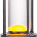 Portable Metal Table Lamp for Indoor/Outdoor ,Rechargeable Cordless LED Lamp, 3-Colour Infinitely Dimming Battery Powered Small Desk Lamp, Restaurant/Bedroom/Bar/Coffee Shop/Camping Light (Grey) (Gray)