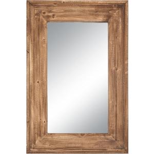 36 X 24 inch Wall Mount Wood Frame Bathroom Vanity Mirror Rustic Horizontal/Vertical Rectangle Mirror for Over Sink, Bedroom, Farmhouse Home Decor (Brown)