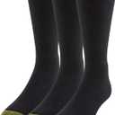 GOLDTOE Men's Non Binding Crew Socks, 3-pairs, L