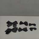 Black Hair Bow For Girls and Toddler - 6 pcs Black Hair Bows Clips, 6 inch × 2,4 inch × 2,3 inch × 2 inch