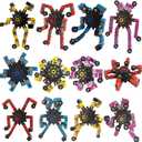 18 Pack Funny Sensory Fidget Toys,Deformable Chain DIY Robot Spinners Fingertip Stress Relief Gyro Toy Birthday Gifts Goodie Bag Easter Basket Stuffers Classroom Prizes Party Favors for Kids Adults