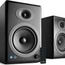 Audioengine A5+ Powered Bookshelf Speakers - Premium 150W Stereo Speakers for Music, Gaming, Turntables, Home Theater Systems - Powerful Studio Monitors (Black)