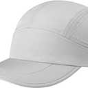 Men Quick Dry Performance Running Cap Lightweight Sports Hat Outdoor Athletic Sun Cap (Grey)