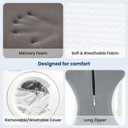 Knee Pillow for Side Sleepers,Knee Pillow,Leg Pillow for Side Sleeping,Hip Pain and Smooth Spine Alignment Pillows,Memory Foam Ergonomic and with Cover and Removable Straps,White/Gray (10.7"x8"x6")