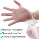 Meekear 1000 PCS TPE Disposable Gloves, X-Large Clear Latex-free & Powder-Free Food Safe Cleaning One-time-use Gloves, X-Large, 4 Mil
